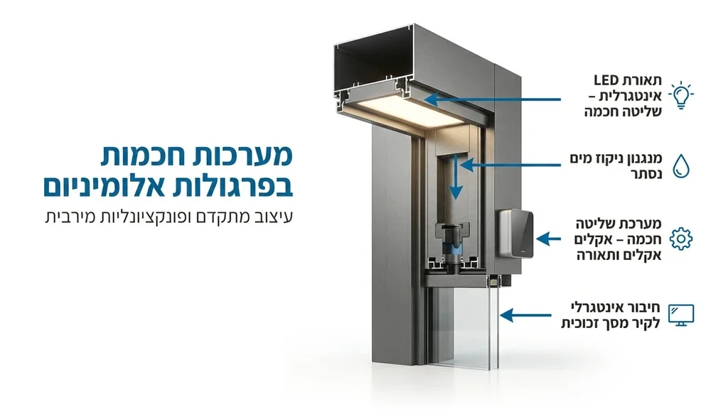 After the H3 discussing smart systems and advanced design. מערכות חכמות וזכוכיות מתקפלות בפרגולת אלומיניום